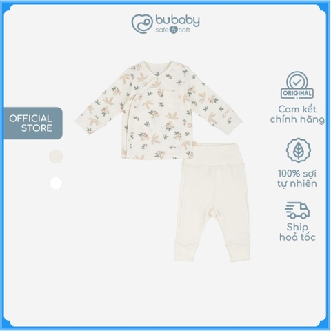(NB-3M) Bộ dài tay cài chéo thu đông BU Mimo - Pure Cotton - BCT110802 | Quần áo Bubaby chính hãng