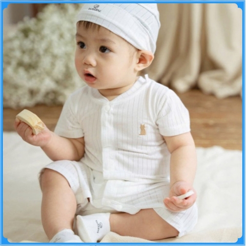 (1M-12M) Body ngắn tay cài vai, cài giữa cho bé yêu Molist - BMD230100 BMD230201| Quần áo BU Baby chính hãng
