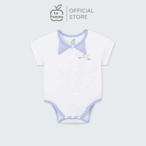 LaPom Body chip cộc tay La Pomme cổ cách điệu dễ thương - Đồ sơ sinh cho bé - Đồ sơ sinh bé trai bé gái