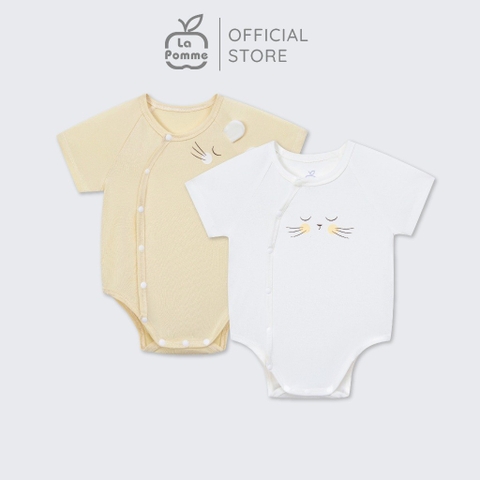 LaPom Set 2 Bodychip cộc La Pomme Vườn Thú Nhỏ Xinh - Đồ sơ sinh cho bé - Đồ sơ sinh bé trai - Baby - Đồ sơ sinh bé gái
