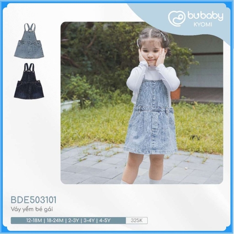 (1Y-5Y) Váy yếm Jeans mềm BU cho bé gái BDE503101 Bubaby bé trai – Bubaby bé gái – Quần áo Bubaby