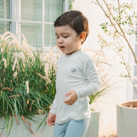 (6M-5Y) Áo dài tay cao cổ BSR310901 Siro Jacquard nhiều màu sắc - Siro - Bubaby bé trai – Bubaby bé gái – Quần áo Bubaby