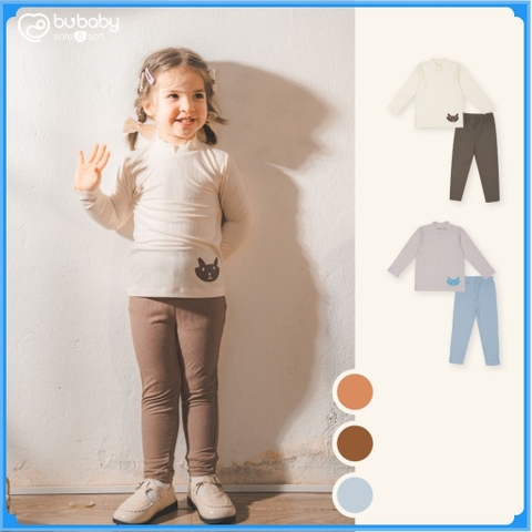 (1-5Y) Bộ dài tay cao cổ mềm mại BU cho bé BSR1109FF  Bubaby bé trai – Bubaby bé gái – Quần áo Bubaby