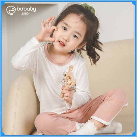 (6M-5Y) Bộ dài tay cổ tròn Siro - BSR110400 - Bubaby bé trai - Bu baby bé gái