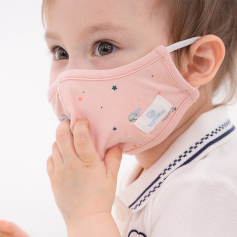 Set 02 Khẩu Trang cho bé vải Sợi Tre Đan Mạch BA059 Bambus kháng khuẩn tự nhiên BUBaby  - Phụ kiện chính hãng Bubaby
