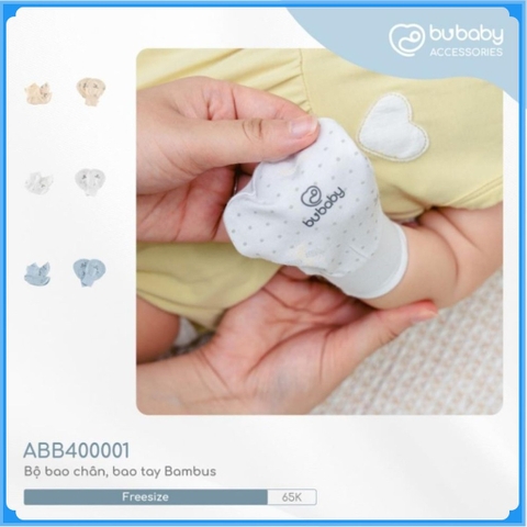 Bộ bao tay bao chân Bambus cho bé sơ sinh ABB400001 - | Phụ kiện BU chính hãng