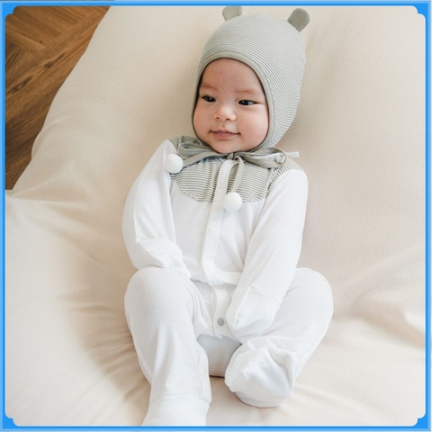 (NB-3M) Body dài tay cài giữa Siro BSR210204 | Quần áo BU Baby chính hãng