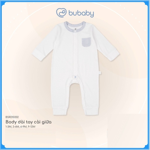 (1M-12M) Body dài tay cho bé Bubaby Siro Stripy BSR210805 BSR210804 BSR210202 BSR110205 | Quần áo BU Baby chính hãng