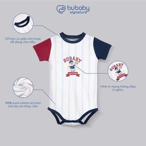 (1M-18M) Body chip ngắn tay cổ tròn Sporty SCT2304SP | Bubaby chính hãng