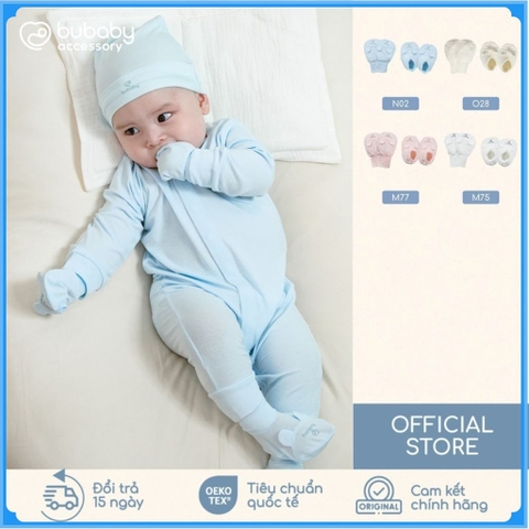 Bộ bao chân, bao tay  tai gấu  BU Baby ASR402800 | Phụ kiện Bubaby chính hãng