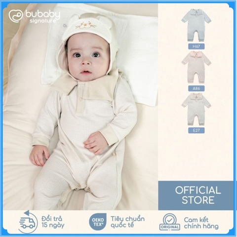 (1M-12M) Body dài tay cổ thủy thủ Thu đông cho bé Bubaby Cotton BCT215300| Quần áo Bubaby chính hãng