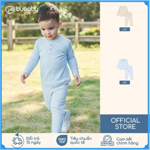 (6M-3Y) Bộ dài tay cổ trụ Thu êm BU Siro Jacquard BU Baby BSR110301 | Quần áo chính hãng