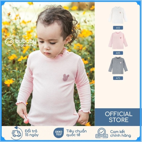(6M-5Y) Áo dài tay cao cổ bé gái Thu êm BubabyLennie BWL3109BG | Áo chính hãng