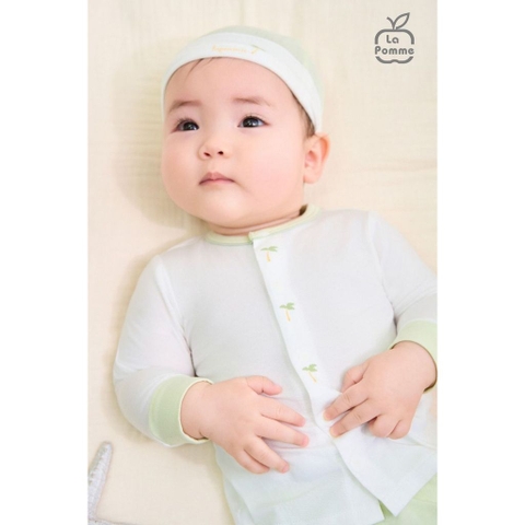 Lapom Bộ dài tay cúc lệch La Pomme Mùa hè của bé - Đồ sơ sinh cho bé trai bé gái