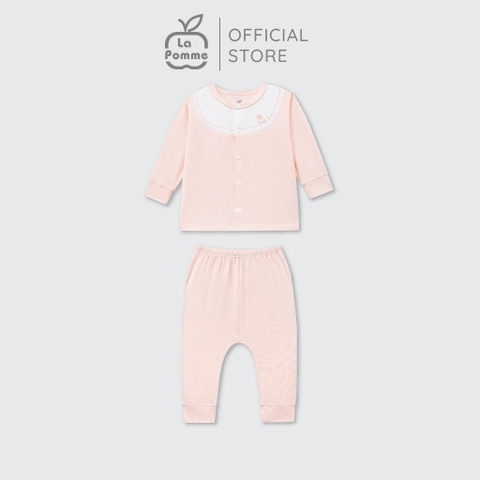 LaPom Bộ dài tay cúc giữa La Pomme phối cổ ngọt ngào - Đồ sơ sinh cho bé - Đồ sơ sinh bé trai - Baby - Đồ sơ sinh bé gái