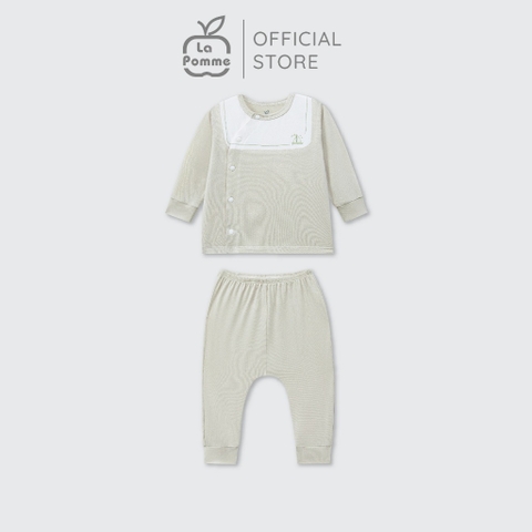 LaPom Bộ dài tay cúc lệch La Pomme phối cổ ngọt ngào - Đồ sơ sinh cho bé - Đồ sơ sinh bé trai - Baby - Đồ sơ sinh bé gái