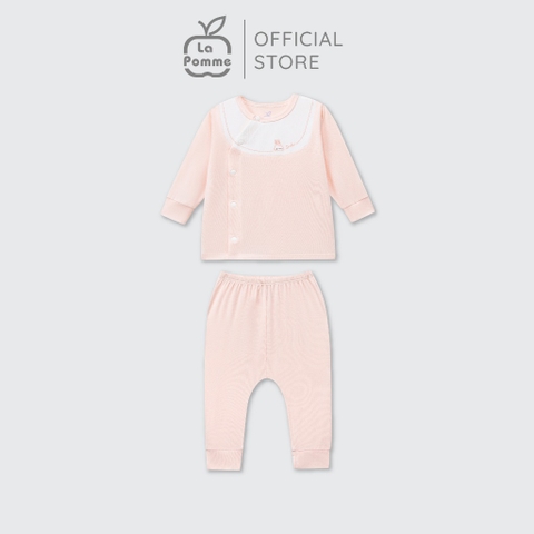 LaPom Bộ dài tay cúc lệch La Pomme phối cổ ngọt ngào - Đồ sơ sinh cho bé - Đồ sơ sinh bé trai - Baby - Đồ sơ sinh bé gái
