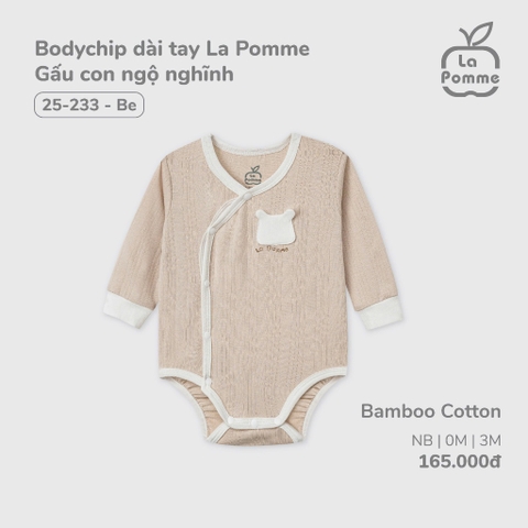 LaPom Bodychip Dài Tay La Pomme Gấu Con Ngộ Nghĩnh Cho Bé Yêu - Đồ sơ sinh cho bé - Đồ sơ sinh bé trai bé gái