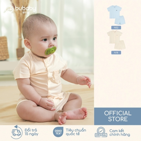 BU Baby (1M-12M) Bộ ngắn tay cài giữa bé trai bé gái BU Siro - BSR130205 | Quần áo chính hãng