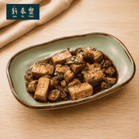 Đậu Hũ Nấm Rơm Kho Chay