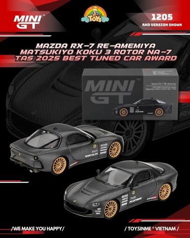 XE MÔ HÌNH MINIGT 1:64 MAZDA RX7 REAMEMIYA MGT01205