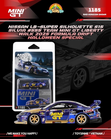 MÔ HÌNH XE MINIGT 1:64- NISSAN LB-SUPER SILHOUETTE S15 SILVIA #555(HALLOWEEN SPECIAL) - MGT01185