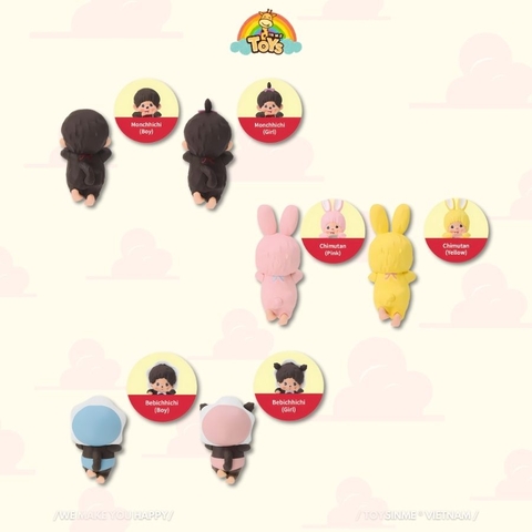 HỘP MÙ MÔ HÌNH MONCHHICHI HIPPERS SERIES – CUTE BLIND BOX COLLECTIBLES