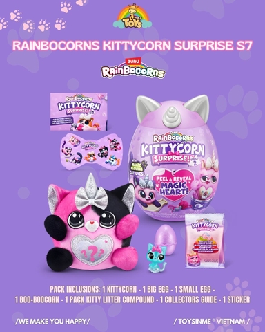Trứng Bất Ngờ ZURU TOYS Rainbocorns Kittycorn Surprise S7 - Đồ Chơi Trải Nghiệm Sưu Tầm