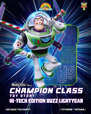 ĐỒ CHƠI LẮP RÁP MÔ HÌNH BLOKEES BUZZ HI - TECH EDITION - TOY STORY 5 - CHAMPION CLASS CC01