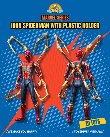 ĐỒ CHƠI MÔ HÌNH ZD TOYS MARVEL - IRON SPIDERMAN WITH PLASTIC HOLDER