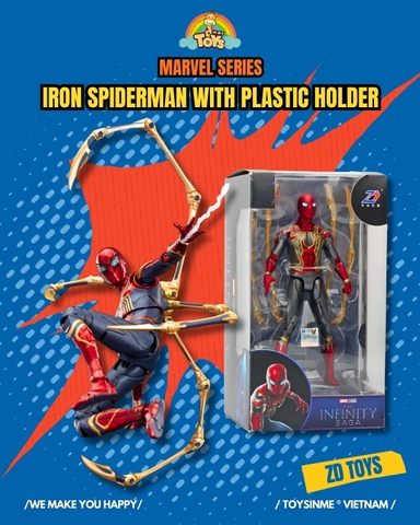ĐỒ CHƠI MÔ HÌNH ZD TOYS MARVEL - IRON SPIDERMAN WITH PLASTIC HOLDER