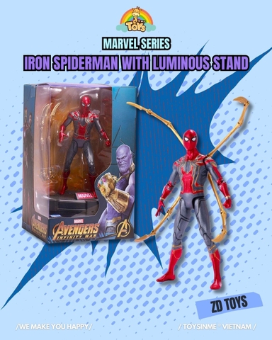 ĐỒ CHƠI MÔ HÌNH MARVEL - IRON SPIDER WITH LUMINOUS STAND