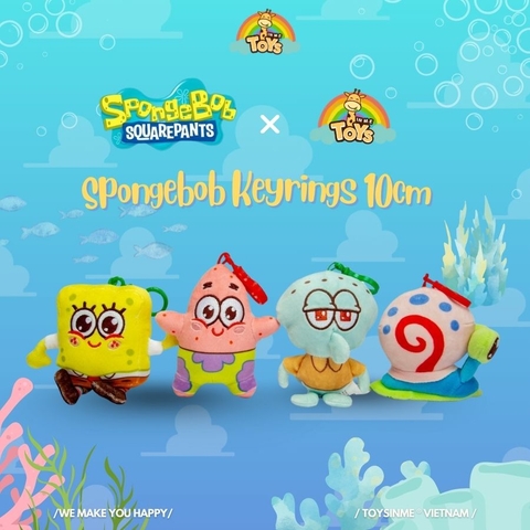 ĐỒ CHƠI MÓC KHÓA MÔ HÌNH SPONGEBOB 10CM - KEYRING SPONGEBOB SERIES