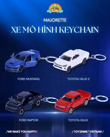 ĐỒ CHƠI SƯU TẦM MÓC KHÓA XE MÔ HÌNH MAJORETTE KEYCHAIN