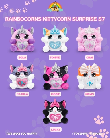 Trứng Bất Ngờ ZURU TOYS Rainbocorns Kittycorn Surprise S7 - Đồ Chơi Trải Nghiệm Sưu Tầm