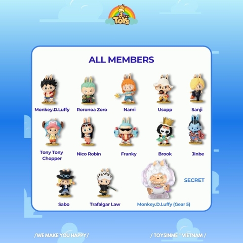 ĐỒ CHƠI MÔ HÌNH LABUBU THE MONSTERS X ONE PIECE SERIES FIGURES