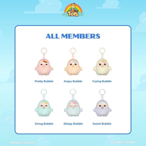 ĐỒ CHƠI HỘP MÙ PUCKY BEANIE BUBBLE UP SERIES - PLUSH PENDANT BLIND BOX