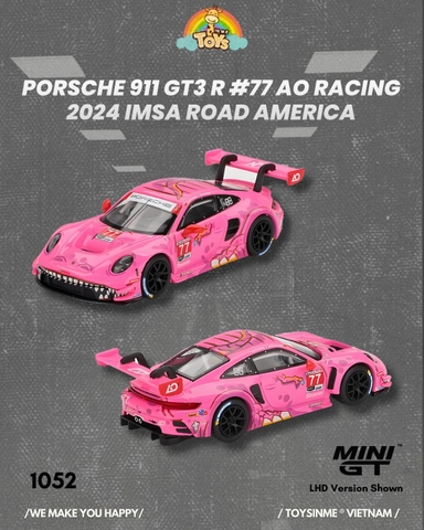 ĐỒ CHƠI SƯU TẦM XE MÔ HÌNH MINI GT ROXY MGT01052 PORSCHE 911 GT3 R