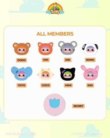 ĐỒ CHƠI MÓC KHÓA HỘP MÙ MIGO YAYA VER 1 FULLSET