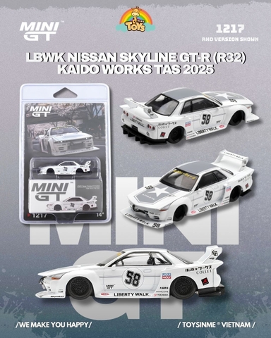 ĐỒ CHƠI XE MÔ HÌNH MINIGT 1:64 - LBWK Nissan Skyline GR-R (R32) TAS 2025 RHD - MGT01217-R
