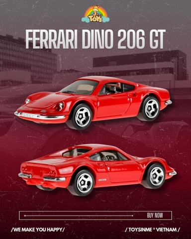 ĐỒ CHƠI XE MÔ HÌNH HOT WHEELS FERRARI DINO 206 GT