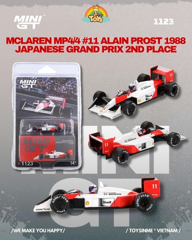 ĐỒ CHƠI XE MÔ HÌNH MINIGT 1:64 - MclarenAlain Prost 1988 Japanese Grand Prix 2nd Place - MGT01123