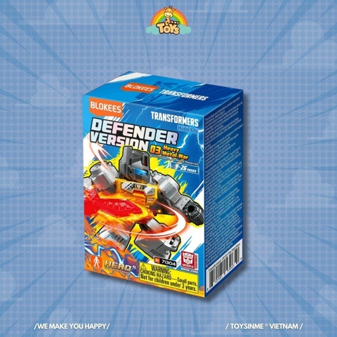 ĐỒ CHƠI MÔ HÌNH LẮP RÁP BLOKEES TRANSFORMERS DEFENDER - 03 HEAVY METAL WAR