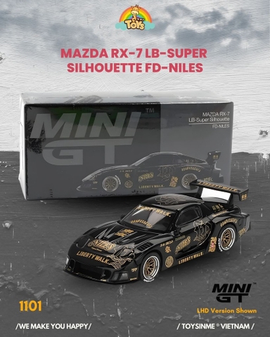 MÔ HÌNH XE MINIGT 1:64- MAZDA RX-7 LB-SUPER SILHOUETTE FD-NILES- MGT01101