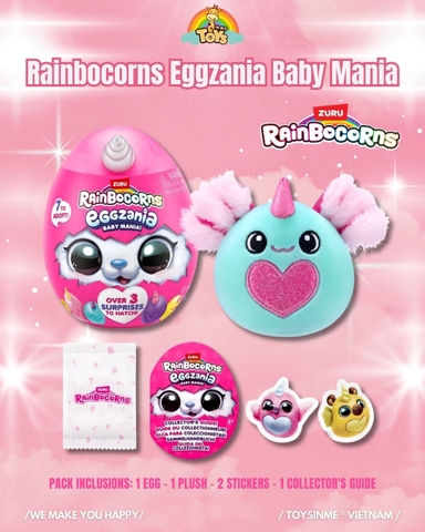 Trứng Bất Ngờ ZURU TOYS Rainbocorns Eggzania Baby Mania - Đồ Chơi Trải Nghiệm Sưu Tầm