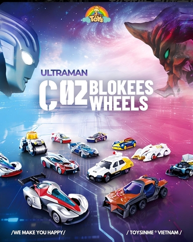 ĐỒ CHƠI HỘP MÙ MÔ HÌNH XE BLOKEES WHEELS C02 ULTRAMAN