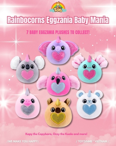 Trứng Bất Ngờ ZURU TOYS Rainbocorns Eggzania Baby Mania - Đồ Chơi Trải Nghiệm Sưu Tầm