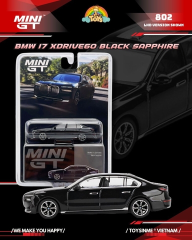 ĐỒ CHƠI XE MÔ HÌNH MINIGT 1:64- BMW i7 x DRIVE50 ( BLACK SAPPHIRE ) - MGT00802