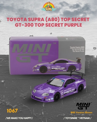 ĐỒ CHƠI XE MÔ HÌNH MINIGT 1:64- TOYOTA SUPRA (A80) TOP SECRET GT-300 PURPLE - MGT01067