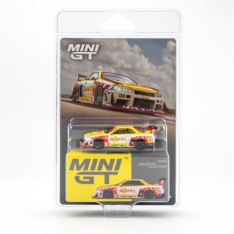 ĐỒ CHƠI XE MÔ HÌNH MINIGT 1:64 - Nissan LB-ER34 Super Silhouette SKYLINE Suppaiman Okinawa RHD - MGT01204-BL